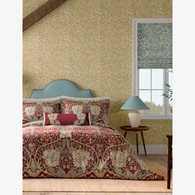 Marks & Spencer Morris & Co Pure Cotton Honeysuckle & Tulip Bedding Set Red Mix