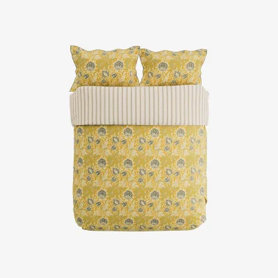 Marks & Spencer Morris & Co Pure Cotton Elmcote Bedding Set Yellow Mix