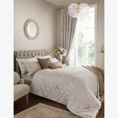 Marks & Spencer Laura Ashley Pure Cotton Rowsham Garden Bedding Set Natural Mix
