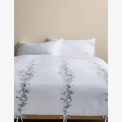 Marks & Spencer M&S Pure Cotton Embroidered Blossom Bedding Set White Mix