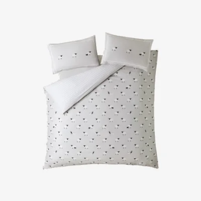 Marks & Spencer M&S Sophie Allport Pure Brushed Cotton Sheep Bedding Set - 5FT - Grey Mix, Grey Mix