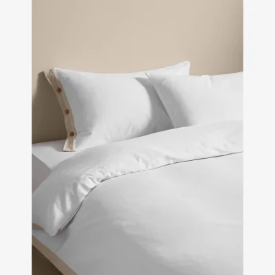 Marks & Spencer M&S Pure Cotton Button Panel Bedding Set Natural Mix