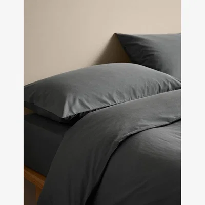 Marks & Spencer M&S Body Sensor™ Pure Cotton Bedding Set Charcoal