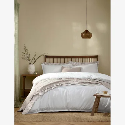 Marks & Spencer YARD Pure Cotton Percale Hebden Bedding Set White