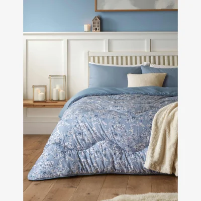 Marks & Spencer Night Lark Winter Woodland 10.5 Tog Coverless Duvet Set Light Blue