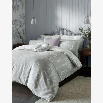 Marks & Spencer Laura Ashley Pure Cotton Josette Floral Bedding Set Grey Mix
