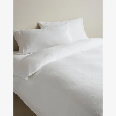 Marks & Spencer M&S Scalloped Lace Embroidered Bedding Set White