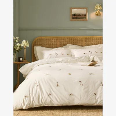 Marks & Spencer Sophie Allport 200 Thread Count Autumn Foraging Bedding Set White Mix