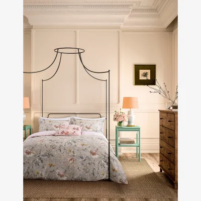Marks & Spencer BEDECK HOME Pure Cotton Sateen Suffolk Garden Bedding Set Grey