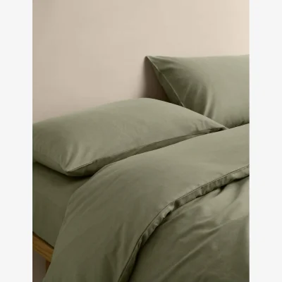 Marks & Spencer M&S Pure Cotton Brushed Bedding Set Khaki
