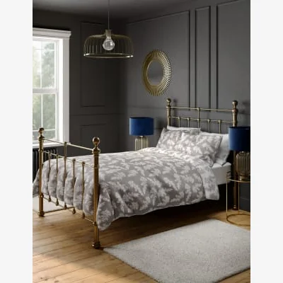 Marks & Spencer M&S Cotton Mix Fern Bedding Set - SGL - Grey Mix, Grey Mix,Duck Egg