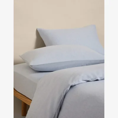 Marks & Spencer M&S Brushed Cotton Twill Bedding Set Light Blue