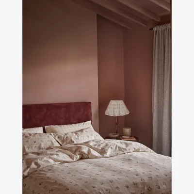 Marks & Spencer Piglet In Bed Pure Cotton Floral Bedding Set Taupe