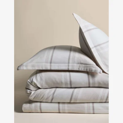 Marks & Spencer M&S Brushed Cotton Yarn Dye Bedding Set Putty