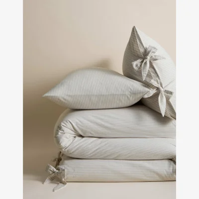 Marks & Spencer M&S Pure Cotton Yarn Dye Tie Bedding Set Grey Mix