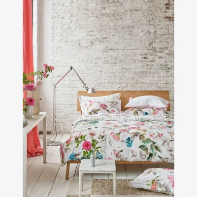 Marks & Spencer Designers Guild Pure Cotton Japanese Magnolia Bedding Set Fuchsia Mix
