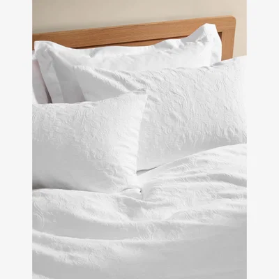Marks & Spencer M&S Collection Pure Cotton Spring Floral Bedding Set - 6FT - White, White