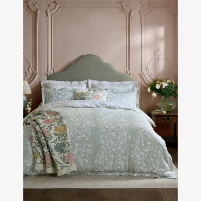 Marks & Spencer Historic Royal Palaces Pure Cotton Sateen Tudor Trail Bedding Set Light Grey Mix