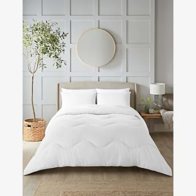 Marks & Spencer Night Lark Seersucker 10.5 Tog Coverless Duvet Set White
