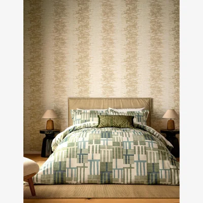Marks & Spencer Harlequin Pure Cotton Monolith Bedding Set Jade