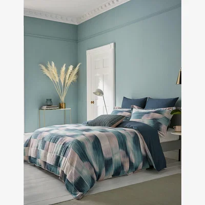 Marks & Spencer Harlequin Pure Cotton Sateen Oscillation Bedding Set - 5FT - Blue Mix, Blue Mix