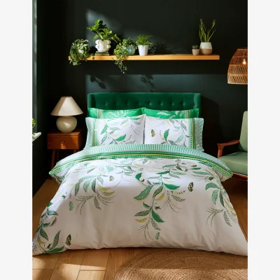Marks & Spencer Sara Miller Pure Cotton Fern Garden Bedding Set Green Mix