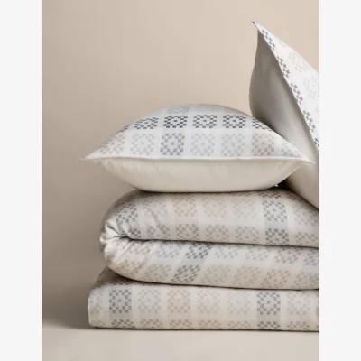 Marks & Spencer M&S Geometric Floral Jacquard Bedding Set Natural Mix