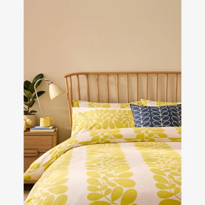 Marks & Spencer Orla Kiely Pure Cotton Striped Bedding Set Yellow Mix