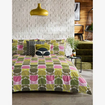 Marks & Spencer Orla Keily Pure Cotton Multi Block Stem Bedding Set - 6FT, Multi