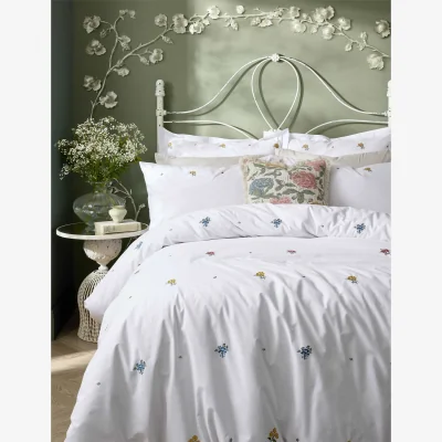 Marks & Spencer Historic Royal Palaces Pure Cotton Royal Embroidery Bedding Set White Mix