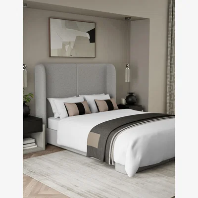 Marks & Spencer M&S X Kelly Hoppen 500 Thread Count Pure Cotton Sateen Bedding Set - 5FT - White, White,Grey,Cream,Taupe