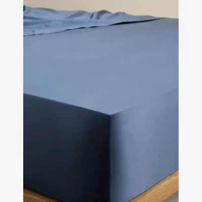 Marks & Spencer M&S Cotton Sateen 400 Thread Count StayPut Sheet Slate Blue