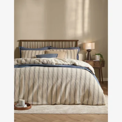 Marks & Spencer YARD Washed Cotton Selby Waffle Bedding Set Natural Mix