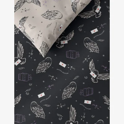 Marks & Spencer M&S Harry Potter™ Cotton Mix Glow in the Dark Bedding Set - DBL - Navy Mix, Navy Mix
