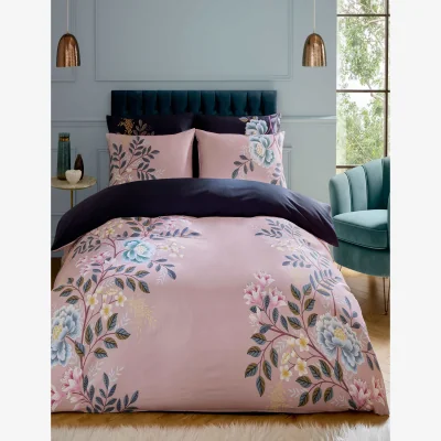 Marks & Spencer Sara Miller Pure Cotton Sateen Oriental Blossom Bedding Set Navy Mix