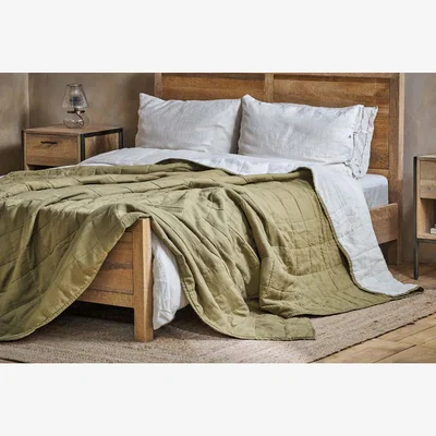Nkuku Nkuku Amar Linen Bed Quilt | Textiles