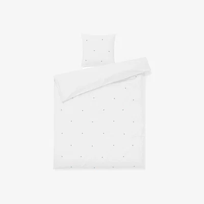 Nordic Nest Juna Daisy bedding set 150x210 cm White-light blue