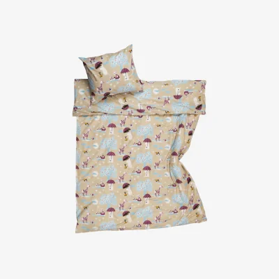 Nordic Nest Moomin Arabia Mumin bedding set Under the umbrella GOTS 150x210 cm