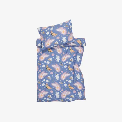 Nordic Nest Moomin Arabia Mumin bedding set Rymdäventyr GOTS 85x125 cm