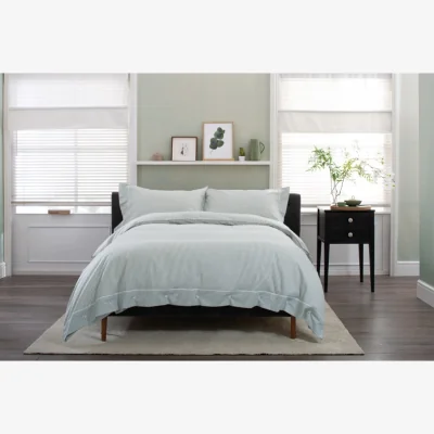 Downtown The Lyndon Company Southport Stripe Duvet Set - Green - King