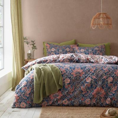 Downtown Pineapple Elephant Keera Floral Duvet Set - Navy - Single