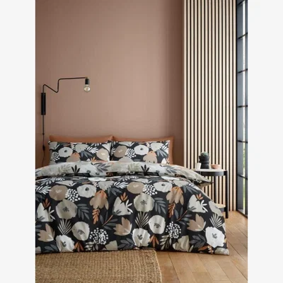 Downtown Fusion Yasmin Duvet Set - Black - King