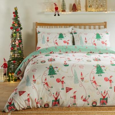 Downtown Duvet Day Elfie Duvet Set - Cream/Mint - Double