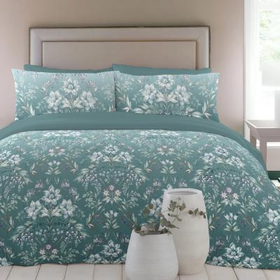 Downtown Appletree Ellwood Teal Velvet Duvet Set - Super King