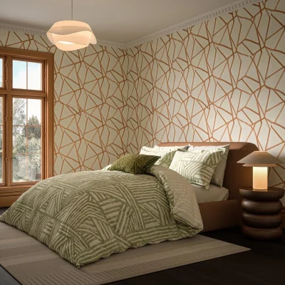 Downtown Harlequin Crater Duvet Set - Jade - Single