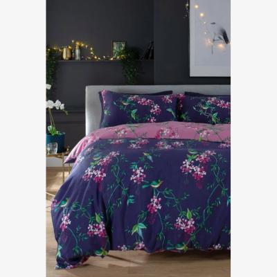 Downtown Deyongs Bird Garden Duvet Set - Plum - Single
