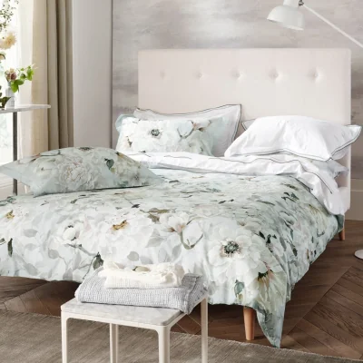 Downtown Designers Guild Fleur Blanche Duvet Set - Platinum - King
