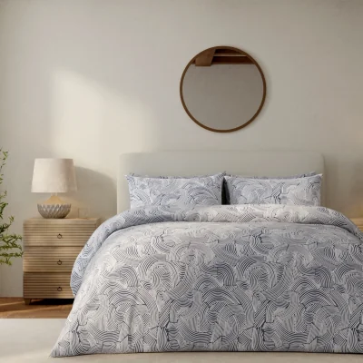 Downtown Vantona Abstract Mark Duvet Set - Blue - King