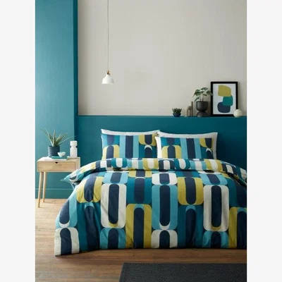 Downtown Fusion Orea Duvet Set - Blue - King