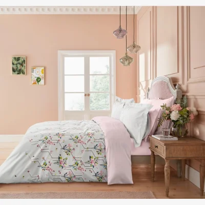 Downtown Ted Baker Peppermint Duvet Set - Silver Grey - King